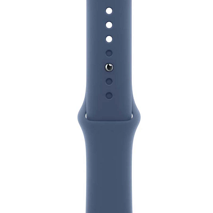 Умные часы Apple Watch 10 42 мм с синим силиконовым ремешком S/M алюминиевые серебристые