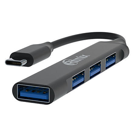 Хаб (разветвитель) Type-C - USB 3.0, 3 х USB 2.0 Ritmix CR-4401 серый