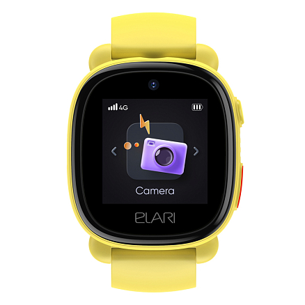 Детские умные часы с видеозвонками, GPS и Wi-Fi трекером Elari KidPhone 4G Lite желтые