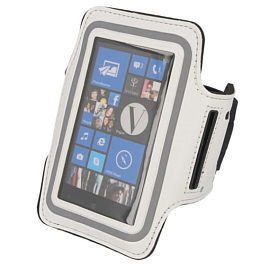 Чехол универсальный для телефона до 5.1 дюйма спортивный наручный GreenGo Premium белый
