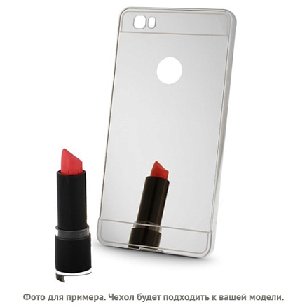 Чехол для iPhone 4, 4S гелевый GreenGo Mirror серебристый