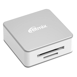 Картридер USB универсальный Ritmix CR-2051 серебристый