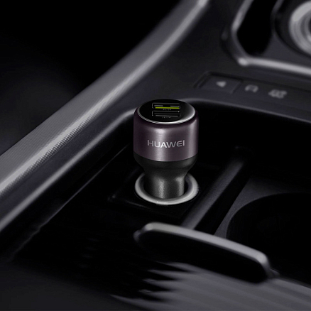 Зарядное устройство автомобильное с двумя USB входами 2А 23W и Type-C кабелем Huawei AP31 (быстрая зарядка) черное