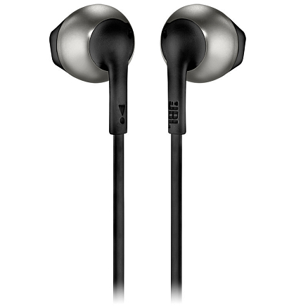 Наушники беспроводные Bluetooth JBL Tune 205BT вкладыши с микрофоном и пультом черные