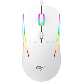 Мышь проводная оптическая Havit MS961 с подсветкой 6 кнопок 12000 dpi игровая белая