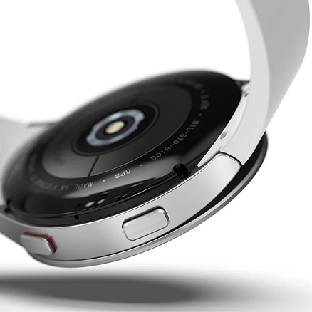 Защитная рамка для Samsung Galaxy Watch 4 44 мм на экран металлическая Ringke серебристая