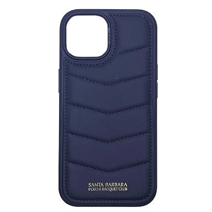 Чехол для iPhone 15 кожаный Santa Barbara Polo & Racquet Club Clyde синий