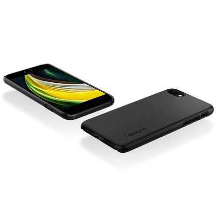 Чехол для iPhone 7, 8, SE 2020, SE 2022 пластиковый Spigen Thin Fit черный