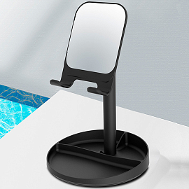 Подставка для телефона или планшета с зеркалом XO C42 черная