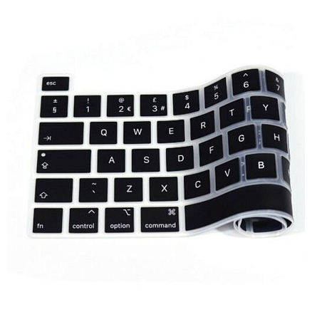 Накладка на клавиатуру защитная для Apple MacBook Pro 16 Touch Bar A2141 EU (русские буквы) черная