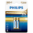 Батарейка LR03 (пальчиковая маленькая AAA) Philips Premium Alkaline LR03M2B/97 упаковка 2 шт.