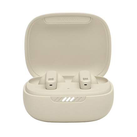 Наушники TWS беспроводные JBL Live Pro+ вакуумные с микрофоном и шумоподавлением бежевые