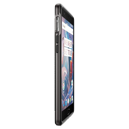 Чехол для OnePlus 3, 3T гибридный Spigen SGP Neo Hybrid черно-серый