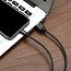 Кабель USB - Lightning для зарядки iPhone 1,8 м 2A плетеный Baseus Yiven черный