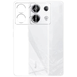 Чехол для Xiaomi Redmi Note 13 Pro+ силиконовый Clear Case прозрачный