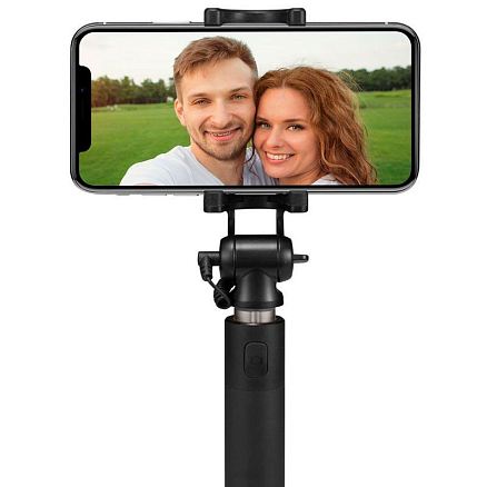 Монопод (палка для селфи) Bluetooth с кнопкой и треногой Spigen SGP S540W черный