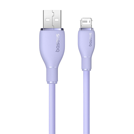Кабель USB - Lightning для зарядки iPhone 2 м 2.4A Baseus Pudding фиолетовый