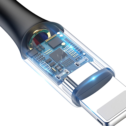 Кабель USB - Lightning для зарядки iPhone 1 м 2.4А плетеный Baseus X-Type черный