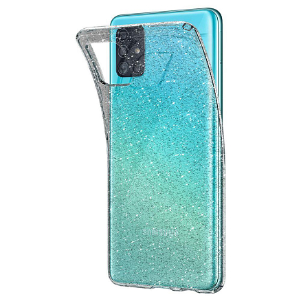 Чехол для Samsung Galaxy A51 гелевый с блестками Spigen SGP Liquid Crystal Glitter прозрачный