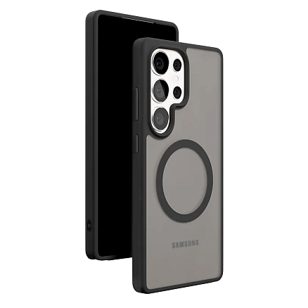 Чехол для Samsung Galaxy S25 Ultra гибридный VLP LITE Haze MagSafe прозрачно-черный