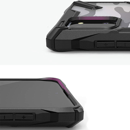 Чехол для Samsung Galaxy Note 10 Lite гибридный Ringke Fusion X Design Camo черный