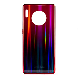 Чехол для Huawei Mate 30 Pro пластиковый CASE Aurora красно-синий