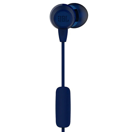 Наушники JBL C50HI вакуумные с микрофоном синие