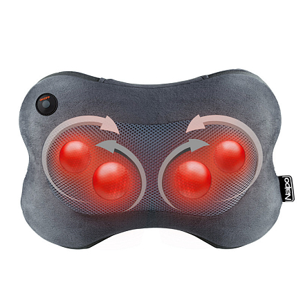 Массажная подушка (массажер) универсальная Шиацу с подогревом Naipo MGP-129M