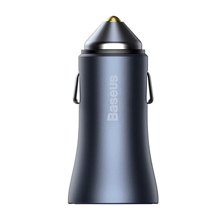 Зарядное устройство автомобильное с USB и Type-C входами 5A 40W Baseus Golden Contactor Pro серое