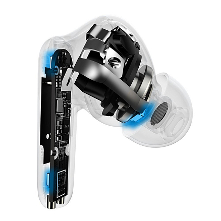 Наушники TWS беспроводные Bluetooth Baseus Simu S2 вакуумные с микрофоном и активным шумоподавлением синие