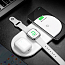 Беспроводная зарядка 3-в-1 для телефона, Apple Watch, наушников Baseus Smart (быстрая зарядка) белая