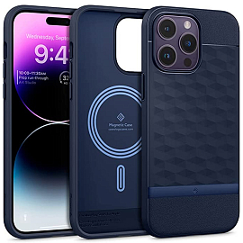 Чехол для iPhone 14 Pro Max гибридный Spigen Caseology Parallax MagSafe синий