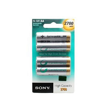 Аккумуляторы AA (пальчиковые большие) Ni-Mh 2700мАч Sony комплект 4 шт.