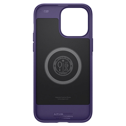 Чехол для iPhone 14 Pro гибридный Spigen Mag Armor MagSafe темно-фиолетовый