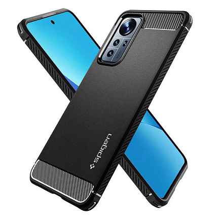 Чехол для Xiaomi 12 Lite гелевый Spigen SGP Rugged Armor черный