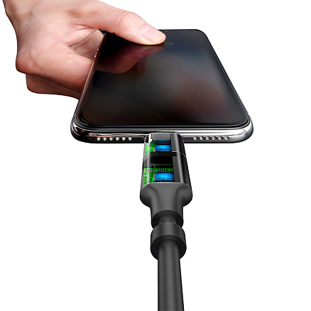 Кабель USB - MicroUSB, Lightning, Type-C 1,2 м 2A Baseus Excellent черный