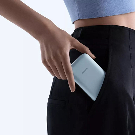 Внешний аккумулятор Xiaomi Power Bank BHR9072GL с встроенным кабелем Type-C 10000мАч (USB, Type-C, 22.5 Вт) голубой