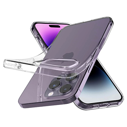 Чехол для iPhone 14 Pro Max гелевый ультратонкий Spigen Liquid Crystal прозрачный