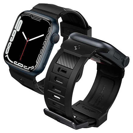 Ремешок-браслет для Apple Watch 38 и 40 мм гелевый Spigen Rugged Band черный