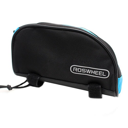 Велосумка на раму 1л Roswheel 12654-B черно-голубая