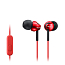 Наушники Sony MDR-EX110AP вакуумные с микрофоном красные