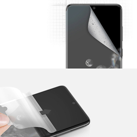 Пленка защитная Samsung Galaxy S20 Ultra на весь экран и торцы Ringke Dual Easy прозрачная 2 шт.