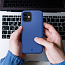 Чехол для iPhone 12 Mini силиконовый Spigen Cyrill Silicone синий