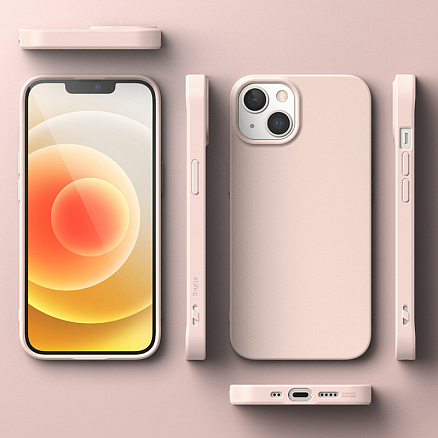 Чехол для iPhone 13 mini гелевый ультратонкий Ringke Air S розовый
