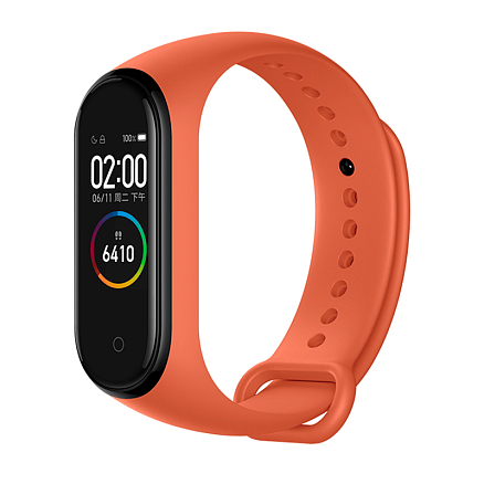 Сменный браслет для Xiaomi Mi Band 3 и Mi Band 4 силиконовый Nova Hero оранжевый