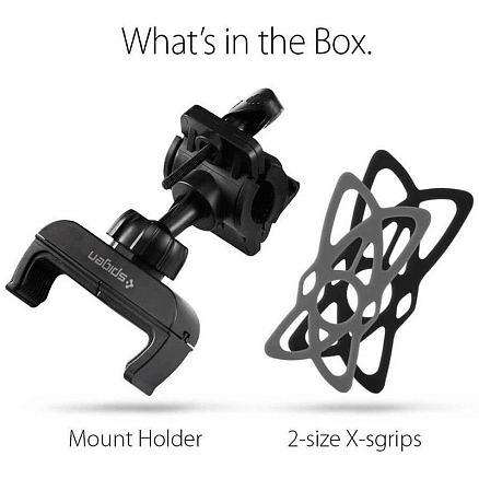 Велосипедный держатель для телефона до 6 дюймов на руль Spigen A250 черный