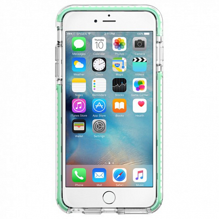 Чехол для iPhone 6 Plus, 6S Plus гибридный Spigen SGP Ultra Hybrid Tech прозрачно-мятный