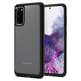 Чехол для Samsung Galaxy S20 гибридный Spigen SGP Ultra Hybrid прозрачно-черный матовый