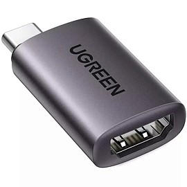 Переходник Type-C - HDMI 4K 60Hz (папа - мама) Ugreen US320 серый