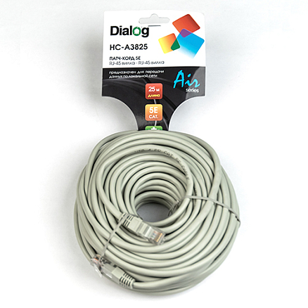 Сетевой кабель (патч-корд) RJ45 cat5e длина 25 метров Dialog HC-A3825